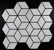 Porcelain Mosaics Shapes Light Gray Diamond Glossy   Mosaic