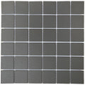 Porcelain Mosaics Solids Black 2x2 Square Matte   Mosaic