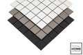 Porcelain Mosaics Solids Black 2x2 Square Matte   Mosaic