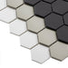 Porcelain Mosaics Solids Grey 2x2 Hexagon Matte   Mosaic