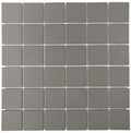 Porcelain Mosaics Solids Grey 2x2 Square Matte   Mosaic