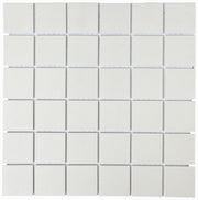 Porcelain Mosaics Solids White 2x2 Square Matte   Mosaic