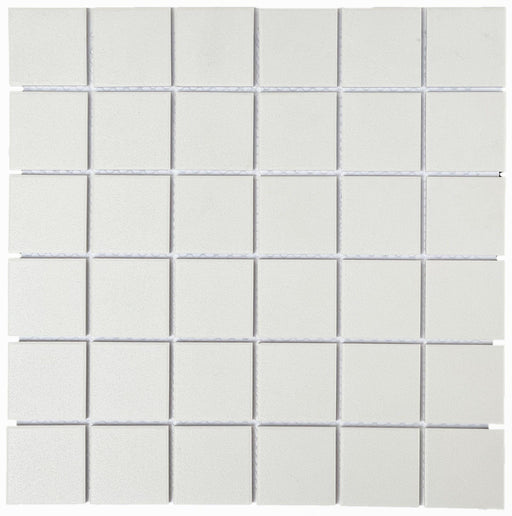 Porcelain Mosaics Solids White 2x2 Square Matte   Mosaic