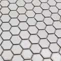Porcelain Mosaics White 1x1 Hexagon Matte   Mosaic