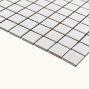 Porcelain Mosaics White 1x1 Square Matte   Mosaic