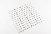 Porcelain Mosaics White 1x3 Stacked Matte   Mosaic