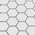 Porcelain Mosaics White 2x2 Hexagon Matte   Mosaic
