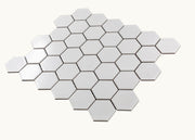 Porcelain Mosaics White 2x2 Hexagon Matte   Mosaic