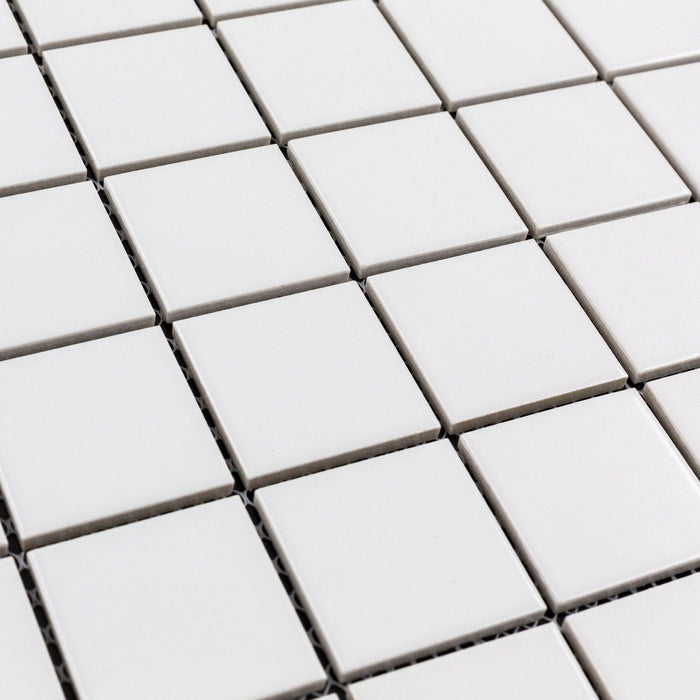 Porcelain Mosaics White 2x2 Square Matte   Mosaic