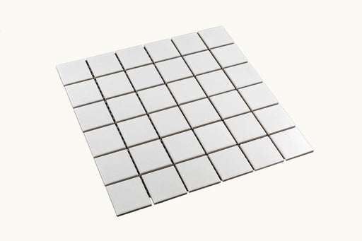 Porcelain Mosaics White 2x2 Square Matte   Mosaic