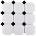 Porcelain Mosaics White 4x4 Octagon Matte   Mosaic