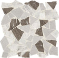 Predella Pebble Marble Mosaic in Reverent Taupe Blend, 12"x12"