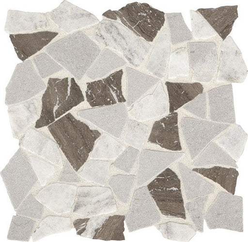 Predella Reverent Taupe Blend Pebble Tumbled Marble  Mosaic