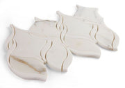 Prestige Calacatta Gold Intertwining Arabesque Polished Marble  Mosaic