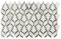 Prestige Mirror Calacatta Intertwining Arabesque Polished Glass  Mosaic