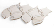 Prestige Pearl Calacatta Intertwining Arabesque    Mosaic