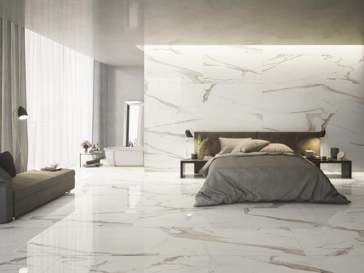 Prestigio Calacatta Lucido Polished 12x24 Porcelain  Tile