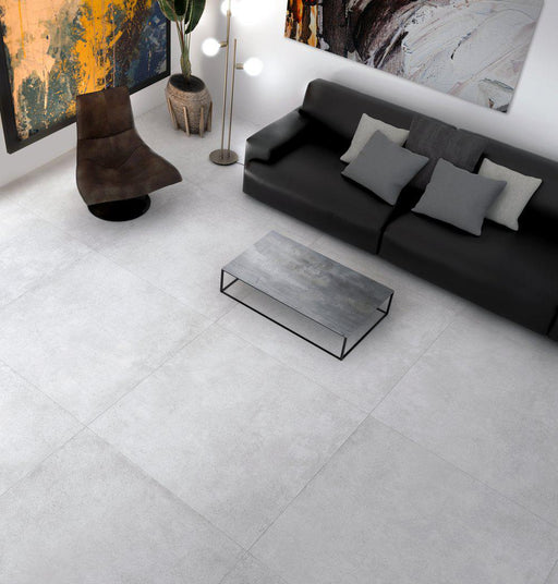 Promenade White Matte 48x48 Porcelain  Tile