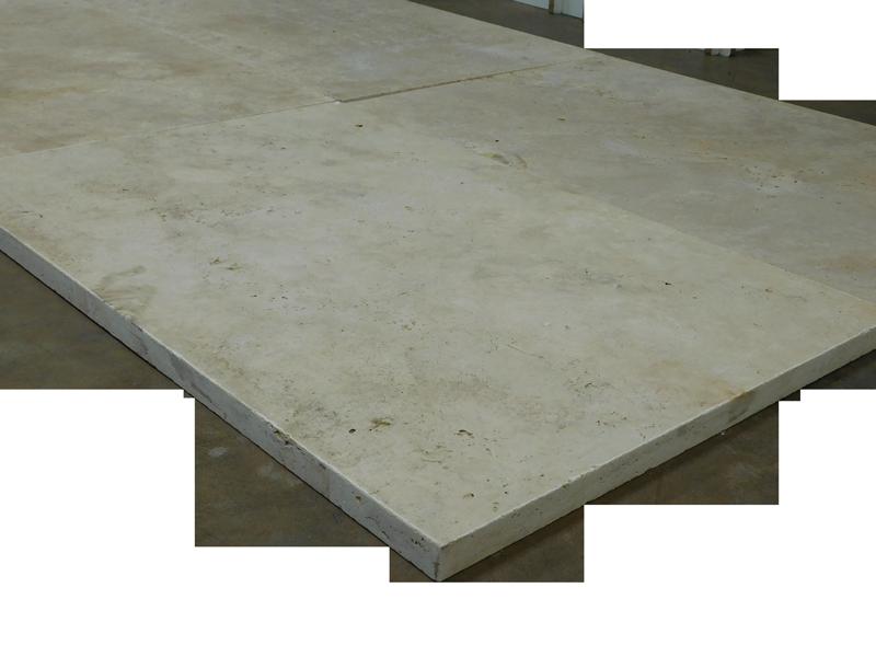 Qdi Light Travertine Paver 24x36 Tumbled   1.25 inch