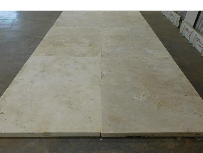 Qdi Light Travertine Paver 24x36 Tumbled   1.25 inch
