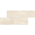 Quater Ecru Deco Glossy 3x6 Ceramic  Tile