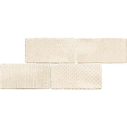 Quater Ecru Deco Glossy 3x6 Ceramic  Tile