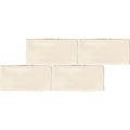 Quater Ecru Glossy 3x6 Ceramic  Tile