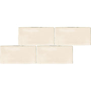 Quater Ecru Glossy 3x6 Ceramic  Tile