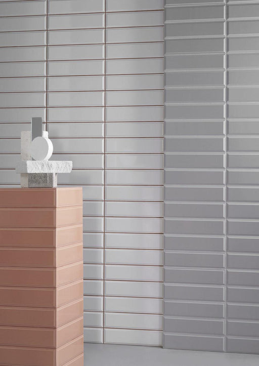 Quintessenza Dintorni Grigio Glossy 3x11.8 Ceramic  Tile