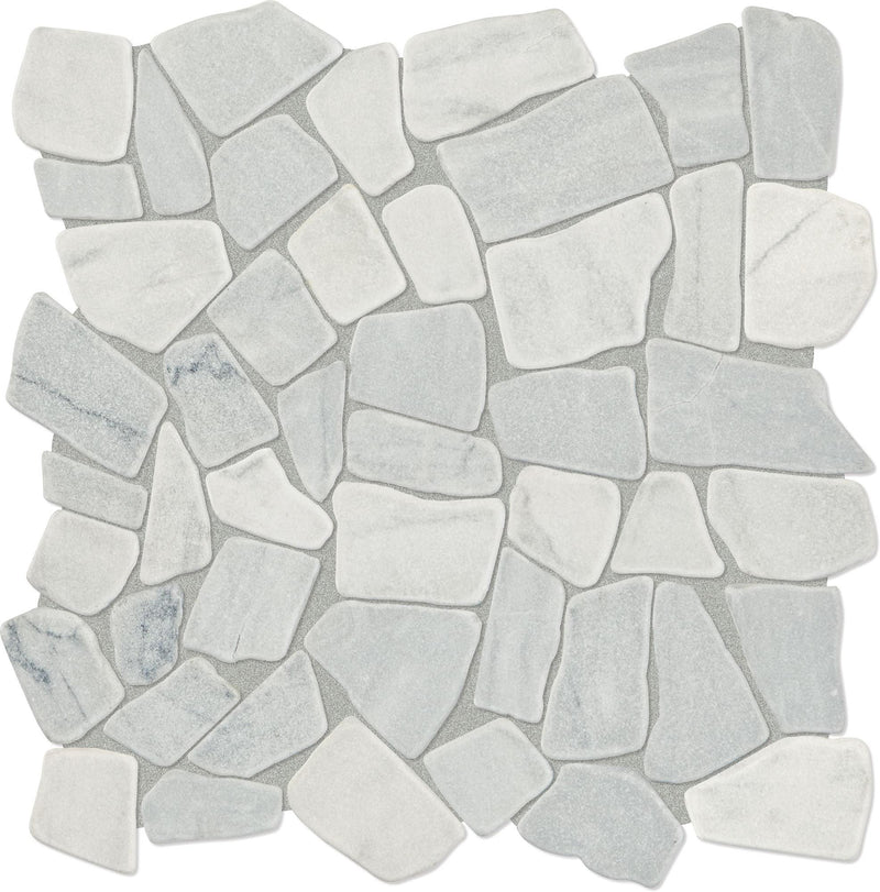 Raine Cirrus Storm Pebble Tumbled Marble  Mosaic