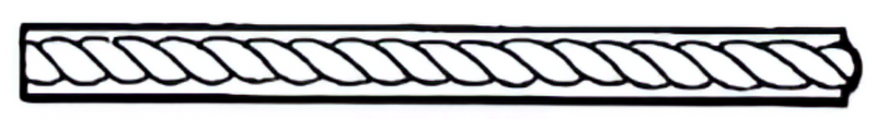 Red Travertine Trim 1x12      Rope Liner