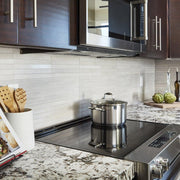 Reside Beige 1x12 Stacked Matte, Semi Polished Porcelain  Mosaic