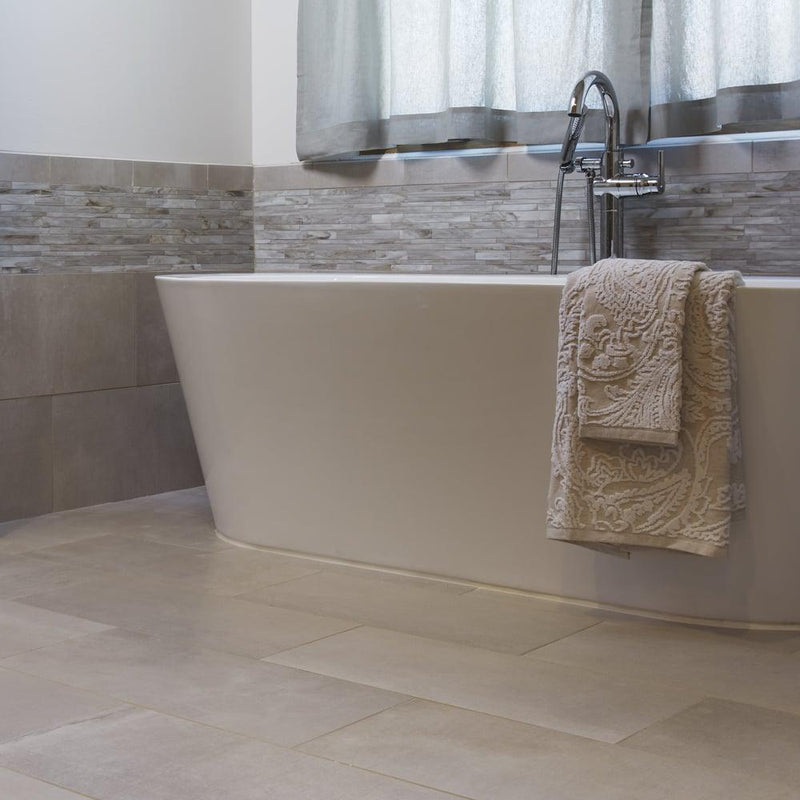 Reside Beige Semi Polished 12x24 Porcelain  Tile