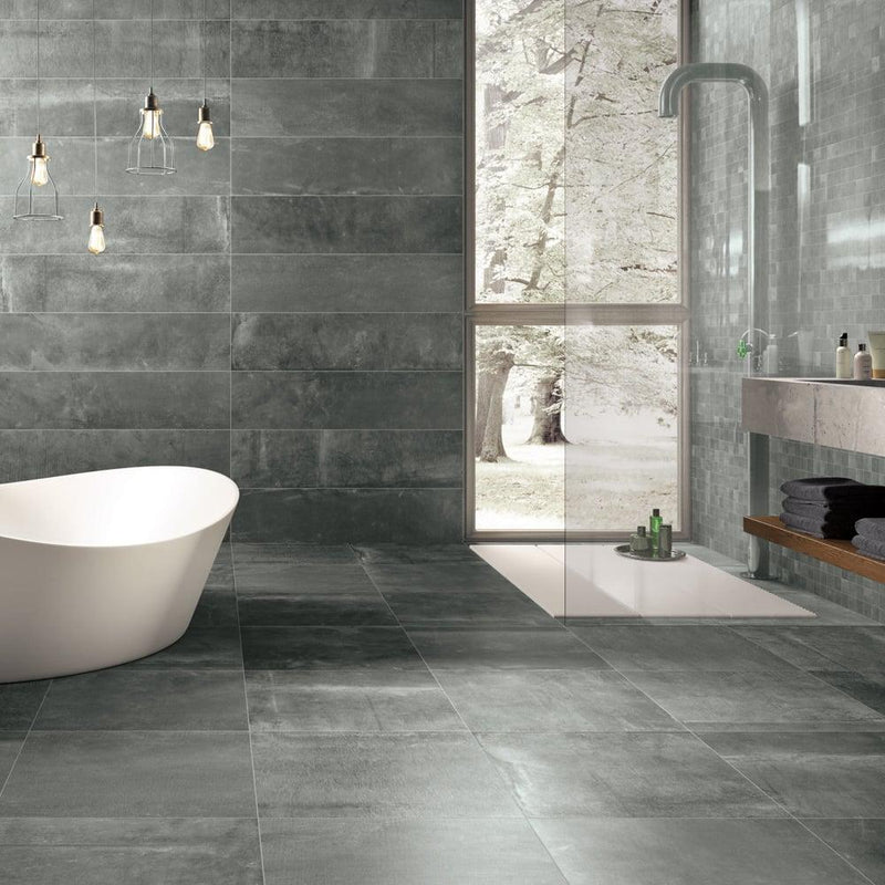 Reside Black 2x2 Square Matte Porcelain  Mosaic