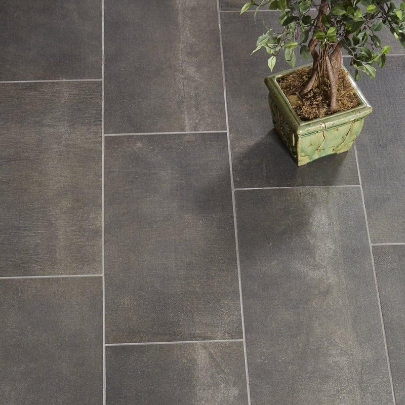 Reside Black Matte 12x24 Porcelain  Tile
