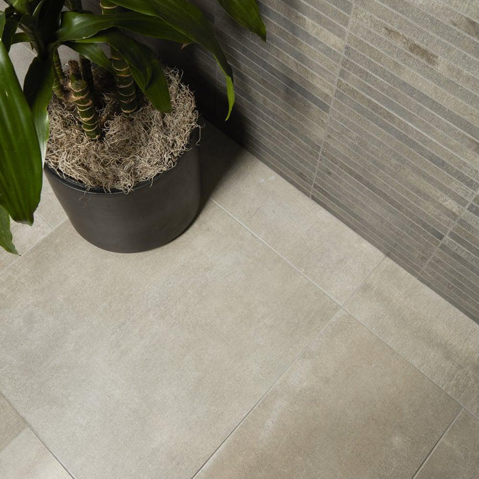 Reside Brown 1x12 Stacked Matte, Semi Polished Porcelain  Mosaic