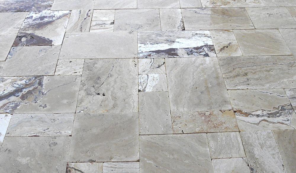Riviera Travertine Paver Pattern Tumbled — Solidshape