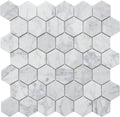 Rockart Carrara 2x2 Hexagon Polished Marble  Mosaic