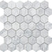 Rockart Carrara 2x2 Hexagon Polished Marble  Mosaic
