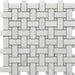 Rockart Oriental White Basketweave Polished Marble  Mosaic