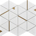 Rockart Thassos Triangle Polished Mixed  Mosaic