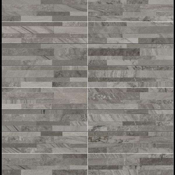Rockwall Pattern Rockwall Grey Matte 6x24 Porcelain Tile