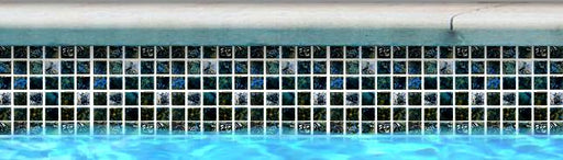 Saga Blue Blend 1-1/8x1-1/8 Square Smooth, Lappato, Textured Porcelain  Mosaic