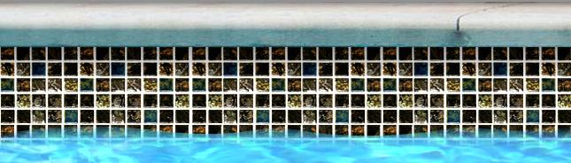 Saga Bronze Blend 1-1/8x1-1/8 Square Smooth, Lappato, Textured Porcelain  Mosaic