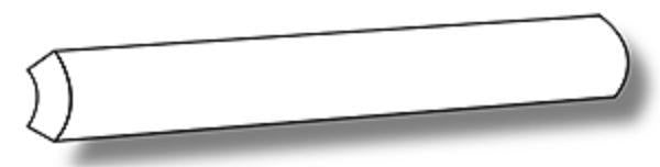 Saga Midnight Blue Smooth, Lappato, Textured 1x6 Porcelain Bead