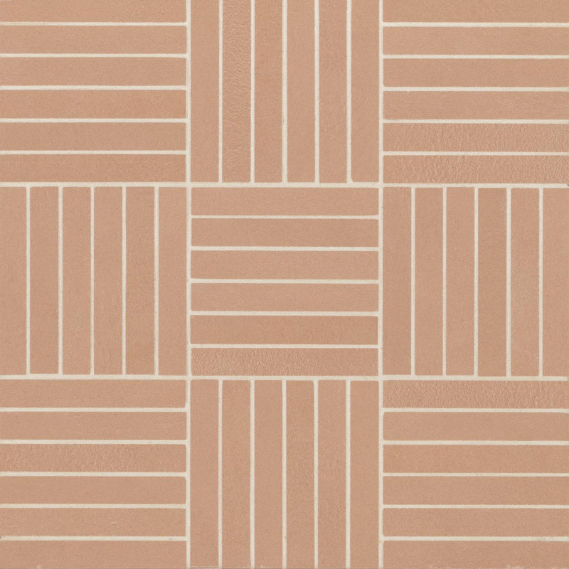 Sahara Cotto 5/8x4 Crosshatch Matte Porcelain  Mosaic