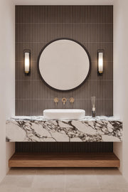 Sahara Dark 1x12 Rectangle Matte Porcelain  Mosaic