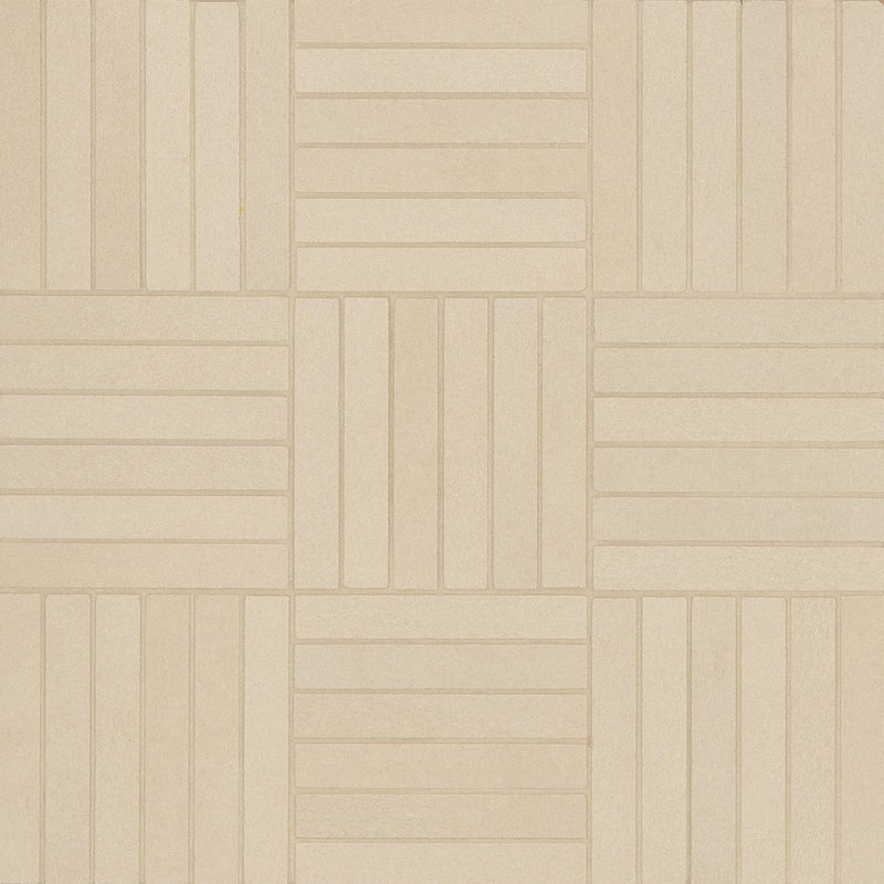 Sahara Ecru 5/8x4 Crosshatch Matte Porcelain  Mosaic
