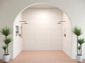 Sahara Rose 5/8x4 Crosshatch Matte Porcelain  Mosaic