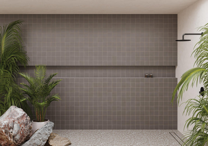 Sahara Taupe 4x4 Square Matte Porcelain  Mosaic